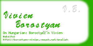 vivien borostyan business card